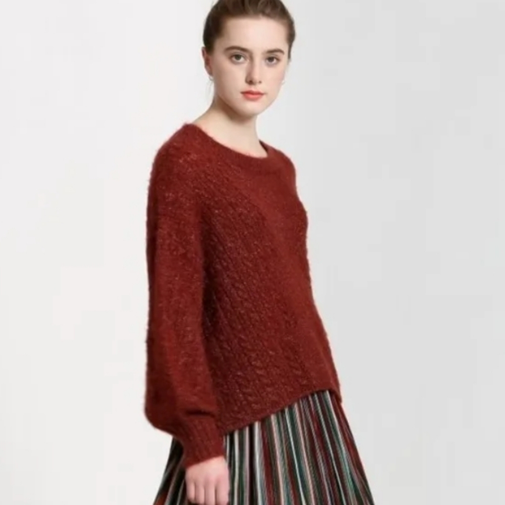 Anthropolohie See‎ U Soon lurex cable sweater